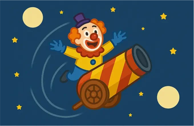 Clown Cannon Gravity Simulator